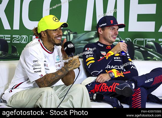 #44 Lewis Hamilton (GBR, Mercedes-AMG Petronas F1 Team), #1 Max Verstappen (NLD, Oracle Red Bull Racing), F1 Grand Prix of Mexico at Autodromo Hermanos...