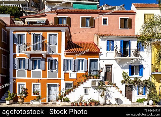 Colourful Houses In The Town Of Parga, Preveza Region, Greece