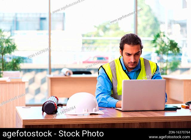 Young architect working in the office