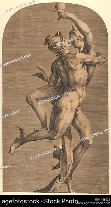 Mercury Abducting Psyche. Artist: Adriaen de Vries (Netherlandish, The Hague ca. 1545-1626 Prague); Artist: Jan Muller (Netherlandish