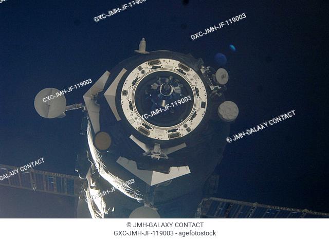 The unpiloted Russian Progress 47 resupply spacecraft temporarily undocks from the Pirs Docking Compartment of the International Space Station on July 22