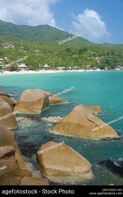 Ko Phangan is 15 km (9.5 miles) north of Ko Samui, and, at 168 sq km (65 sq miles) about two-thirds of its size. The island has the same tropical combination of...