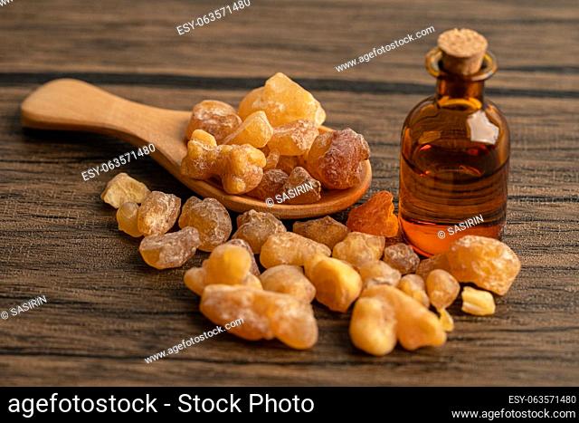 Frankincense or olibanum aromatic resin used in incense and perfumes