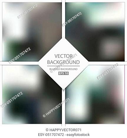 Abstract Creative concept vector multicolored blurred background set. For Web and Mobile Applications, art illustration template design