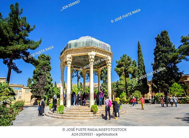 Iran, Shiraz City, Aramgah-e Hafez Mausoleum and gardens