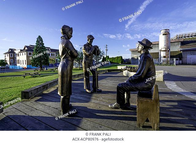 Statues in front of Gulf of Georgia Cannery