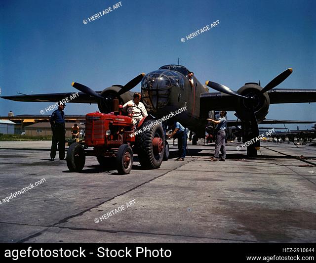 B-25 bomber planes at the North American Aviation, Incorporated.., Kansas City, Kansas, 1942. Creator: Alfred T Palmer
