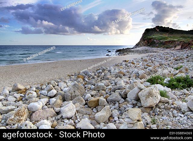 View of the beautiful natural coastline of the region of Lagoa, Algarve, Portugal