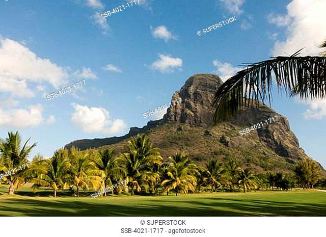 Mauritius, view to Le Morne Brabant island