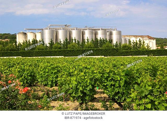 Wine silos, Suze-la-Rouze, Provence, France, Europe