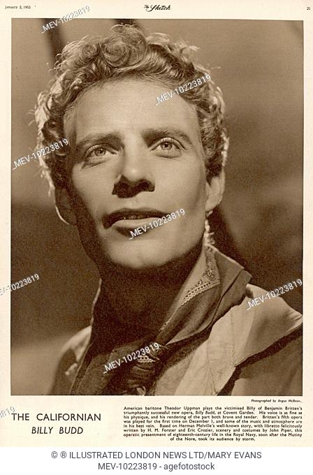THEODOR UPPMAN dressed in character as Billy Budd from Benjamin Britten's opera of the same name.   Angus McBean (1904-1990)