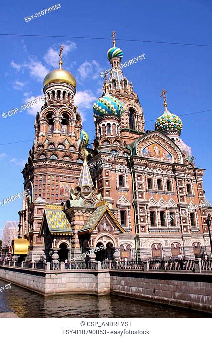 Church of the Savior on Blood - very famous landmark in Saint Petersburg, Russia, Europe