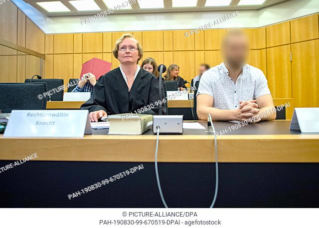 30 August 2019, North Rhine-Westphalia, Münster: The singer and youth trainer (1st row from right to left) from Münster, accused of abuse