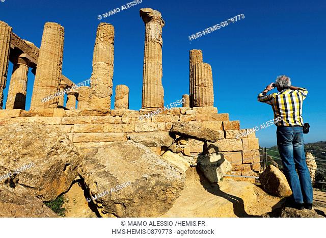 Italy, Sicily, Agrigento, listed as World Heritage by UNESCO, Valley of temples, Temple of Juno