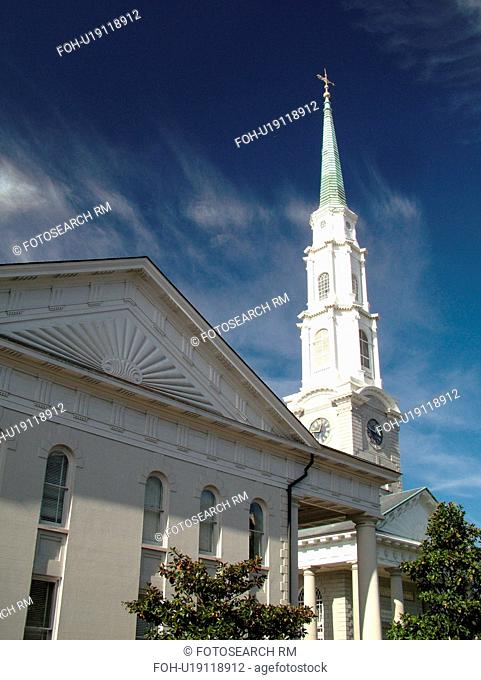 Savannah, GA, Georgia, Independent Presbyterian Church, Church of Scotland founded 1755, modeled after St. Martin-in-the-Fields Church in London