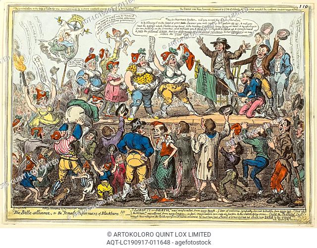 The Belle-Alliance, published August 12, 1819, George Cruikshank (English, 1792-1878), published by George Humphrey (English, c