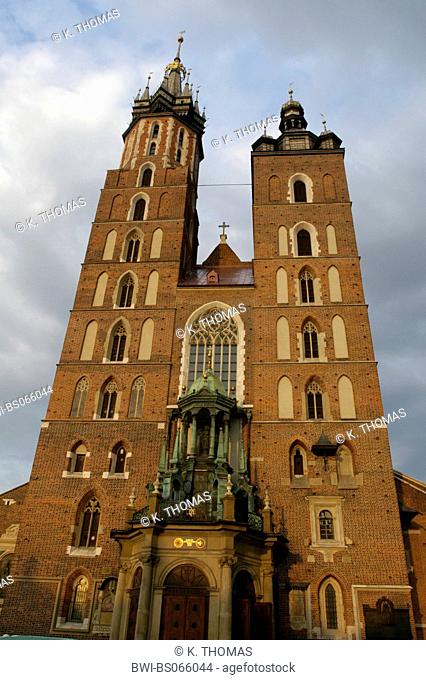 Krakow, city center, St. Marys Church, Poland, Southern Poland, Krakow