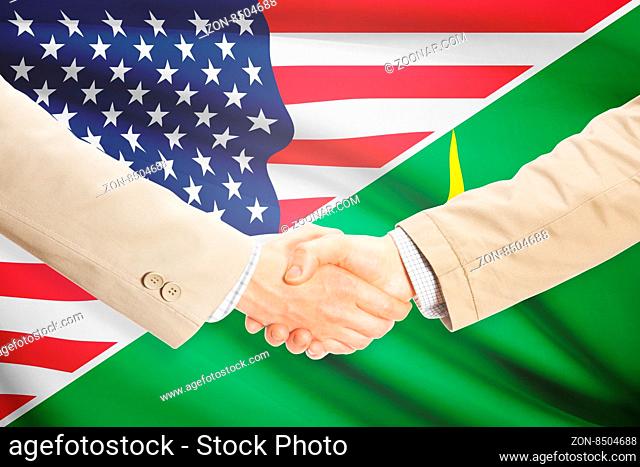 Businessmen shaking hands - United States and Mauritania