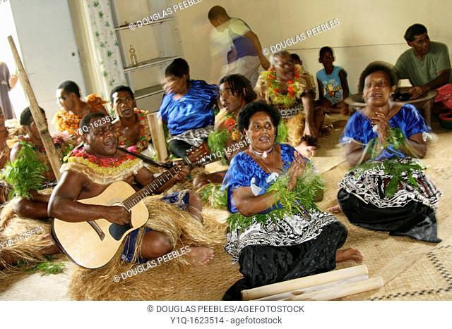 Kava ceremony, Viti Levu, Fiji, Melanesia, South Pacific