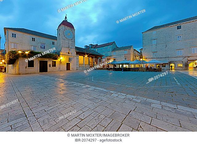 Romanesque Church of St. John the Baptist, Cathedral Square, historic town centre, UNESCO World Heritage Site, Trogir, Split region, Central Dalmatia, Dalmatia