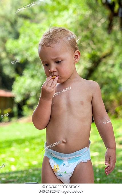 2 year old boy in diapers
