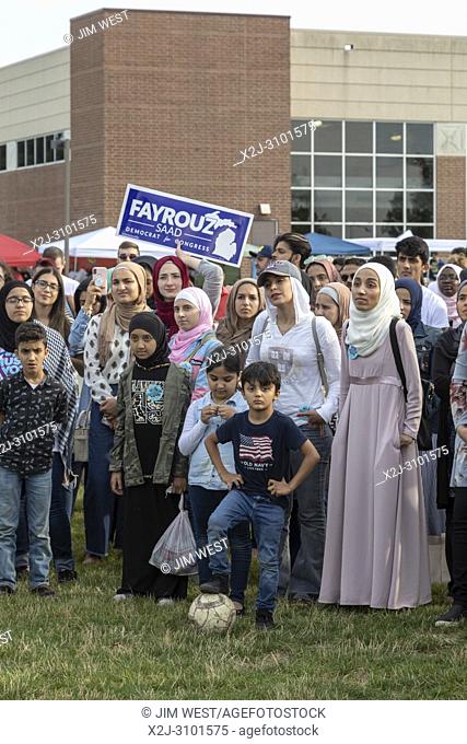 Dearborn, Michigan USA - 29 July 2018 - A Muslim Get Out the Vote rally, sponsored by several Muslim community organizations