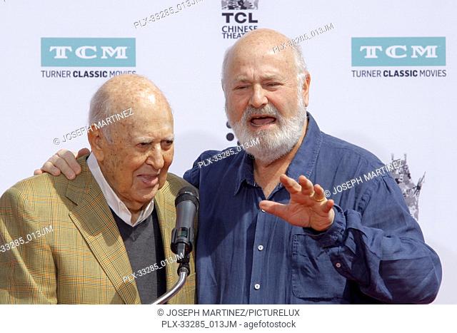 Carl Reiner, Rob Reiner at the Hand and Footprint Ceremony honoring father and son held at the TCL Chinese Theatre in Hollywood, CA