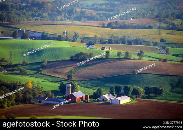 Farms and landscape in Frederick County Maryland