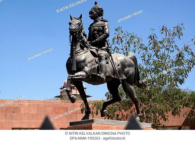 Statue of Maharaja Ganga Singhji bikaner Rajasthan India Asia