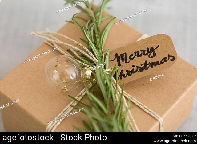 Present, box, Merry Christmas, Christmas tree ball