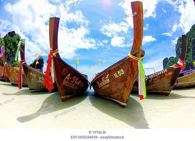 longtail boats, Andaman Sea