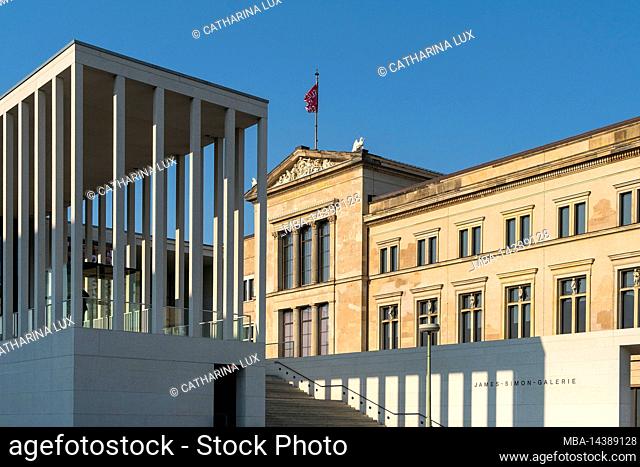 Berlin, Museum Island, Unesco World Heritage Site, Neues Museum and James Simon Gallery, Pillar Corridor