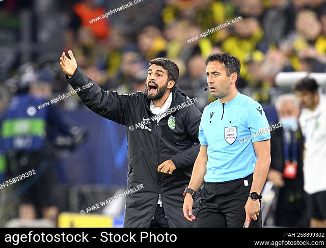coach Ruben AMORIM (LIS) gesture, gesture, Soccer Champions League, preliminary round 2nd matchday, Borussia Dortmund (DO) - Sporting Lisbon (LIS) 1: 0