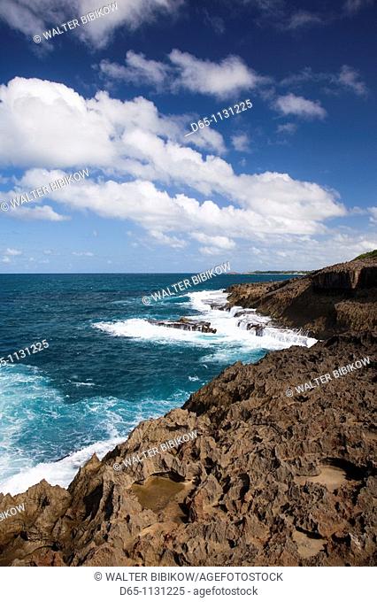 Puerto Rico, North Coast, Arecibo, Arecibo Lighthouse Park, coastlline