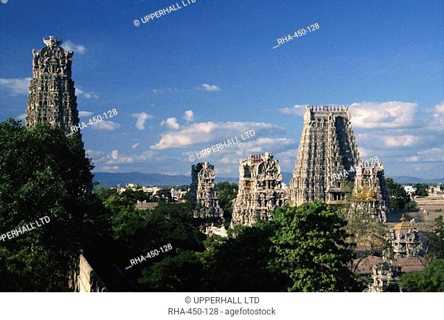 Shree Meenakshi temple, Madurai, Madras, India, Asia