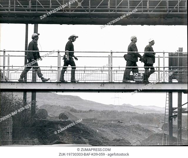 Mar. 03, 1973 - Fight Goes On To Reach Trapped Miners: The fight goes on to reach the seven miners trapped 750 feet down since last Wednesday's flooding of a...