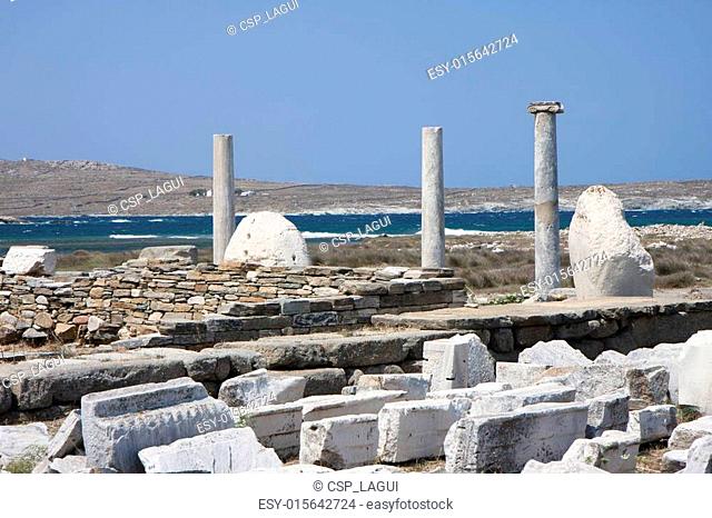 Ancient sacred island of Delos, Greece