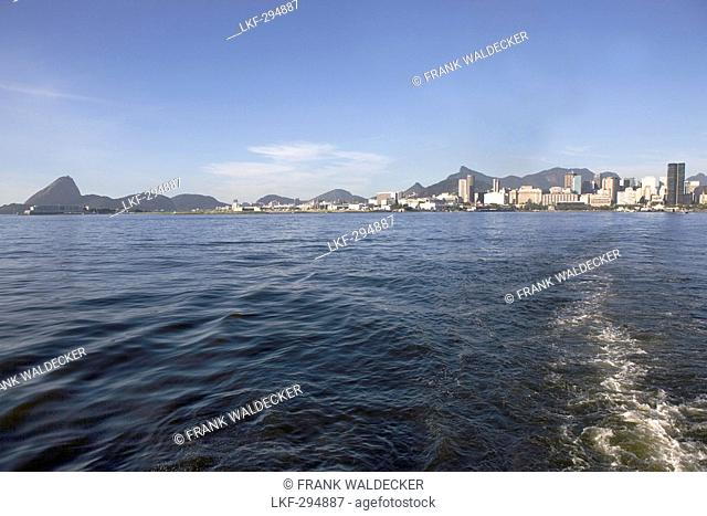 Skyline of Rio de Janeiro with Sugarloaf mountain and Corcovado in the background, Brazil