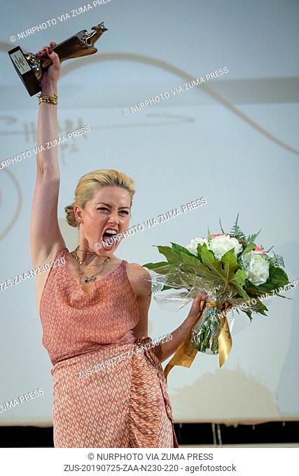 July 25, 2019, Giffoni Valle Piana, Italy: Amber Heard attends Giffoni Film Festival 2019 on July 25, 2019 in Giffoni Valle Piana