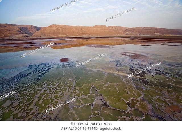 Abstract photograph of the Dead sea at dawn
