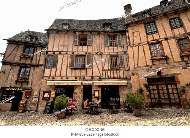 Village of Conques, Aveyron, Midi-Pyrenees, France, Europe