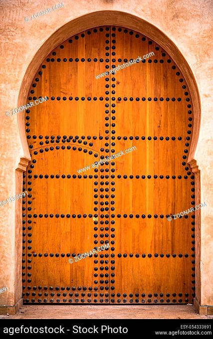 Hand crafted entrance door in Morocco