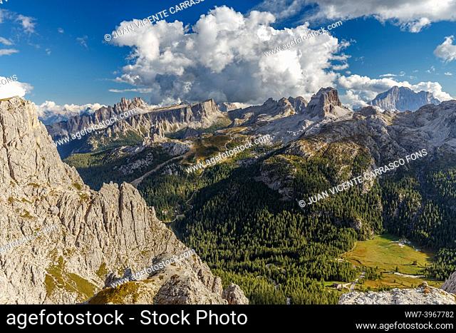 Lagazuoi mountain views, Dolomites, Italian alps