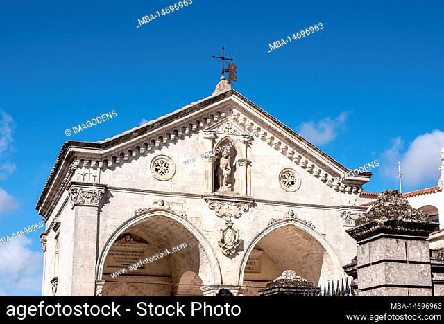 Famous Archangel Michael pilgrimage church in Monte Sant'Angelo, Gargano peninsula in Italy