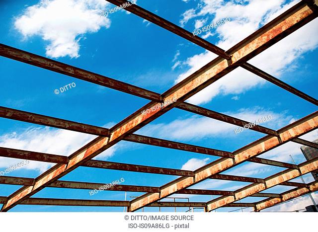 Open rusting roof framework