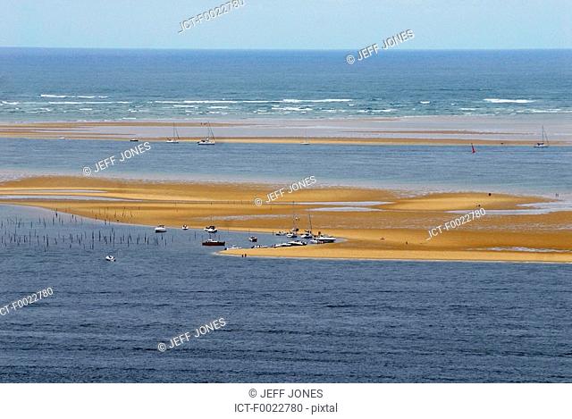 France, Aquitaine, La Teste-de-Buch, dune of Pyla, sea