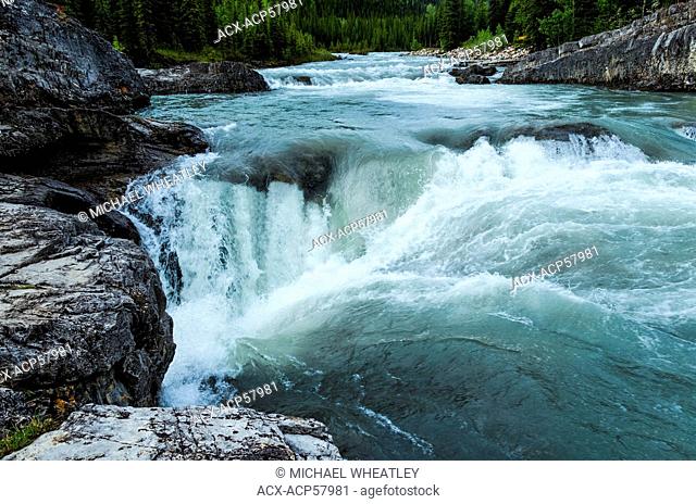 Elbow Falls, a set of waterfalls along the Elbow River, Kananaskis, Alberta, Canada
