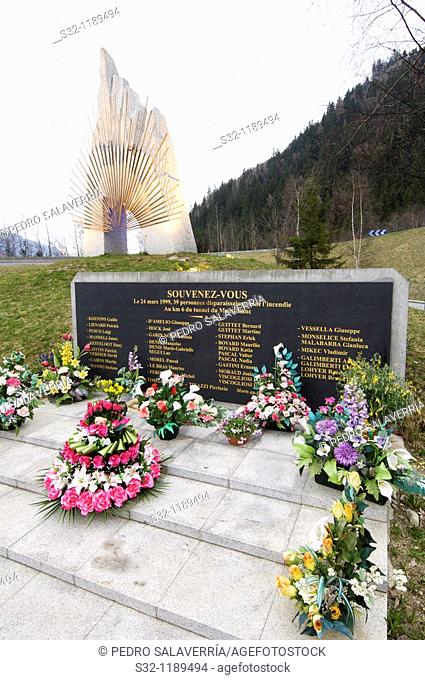 memorial wing of the accident victims in the 1999 Mont Blanc, Alps, France
