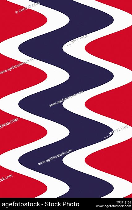 red, white and blue wavy lines background