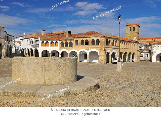 Garrovillas de Alconétar. Main Square. Cáceres province. Extremadura. Spain